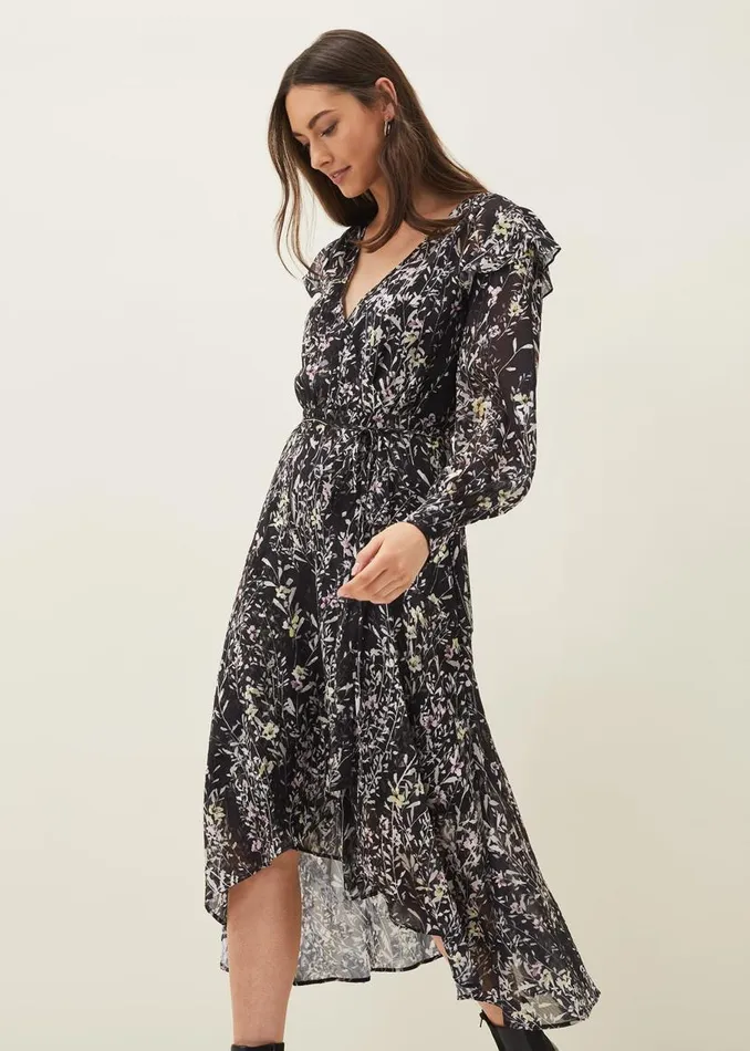 Phase Eight Dresses Daphne Floral Wrap Dress Blackmulti 8211 Women