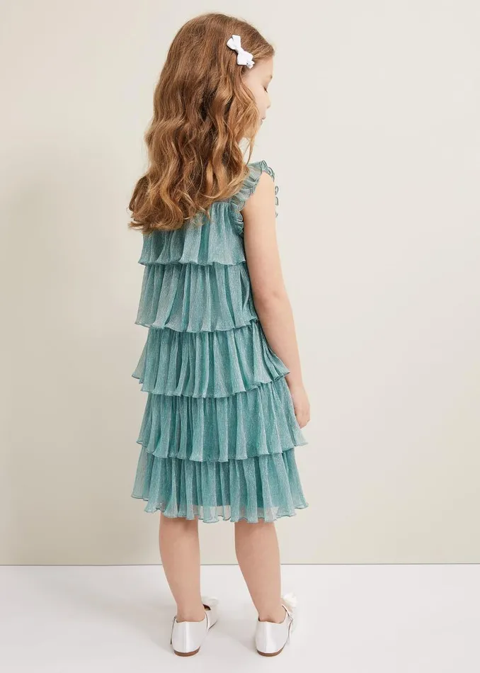 Phase Eight Dresses Destiny Plisse Dress Green 8211 Women