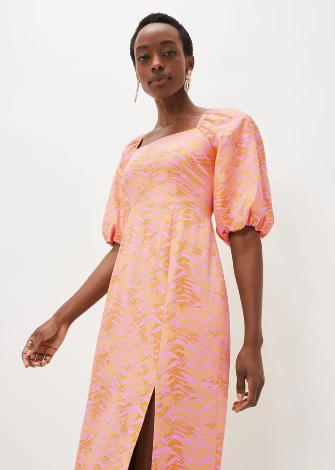 Phase Eight Dresses Effie Zebra Puff Sleeve Dress Multicoloured 8211 Women