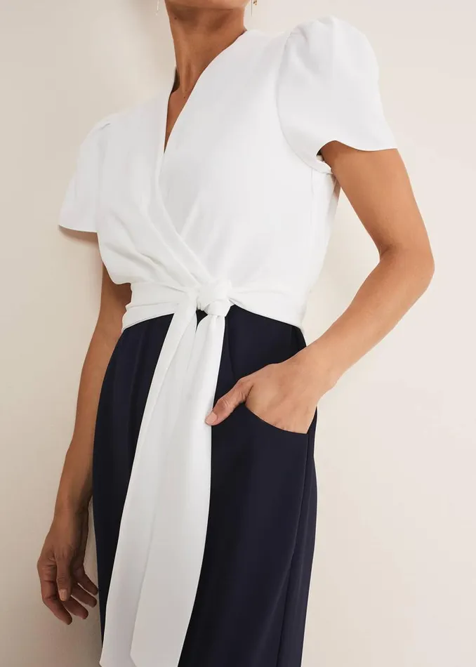 Phase Eight Dresses Eloise Wide Leg Jumpsuit Ivorynavy 8211 Women