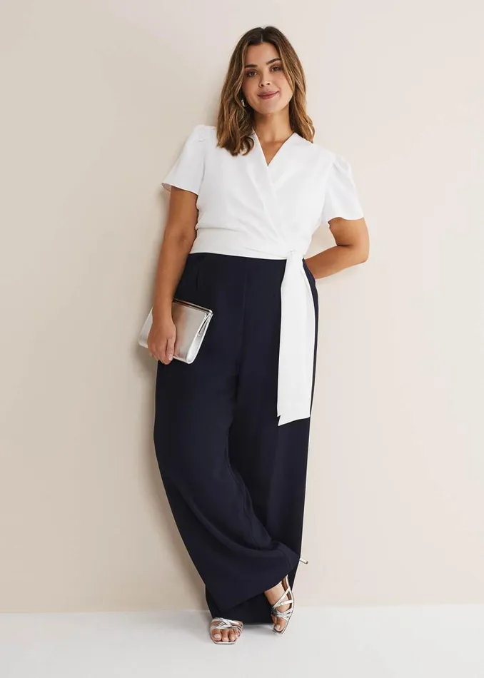 Phase Eight Dresses Eloise Wide Leg Jumpsuit Ivorynavy 8211 Women