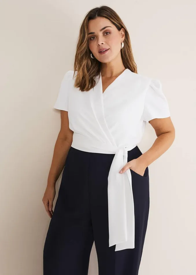 Phase Eight Dresses Eloise Wide Leg Jumpsuit Ivorynavy 8211 Women