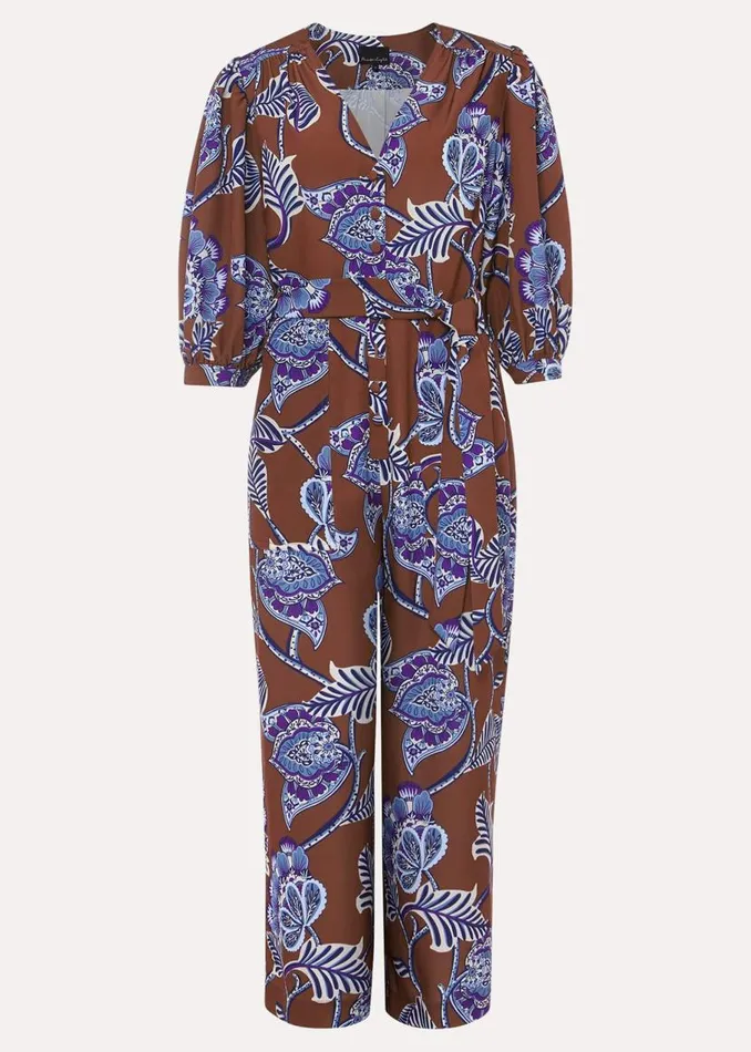 Phase Eight Dresses Erin Printed Cropped Leg Jumpsuit Orangeburgundy 8211 Women Phase Eight Dresses Erin Printed Cropped Leg Jumpsuit Orangeburgundy 8211 Women