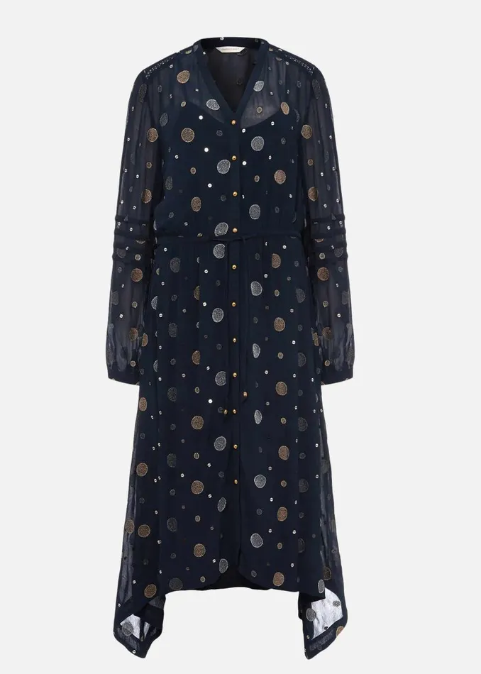 Phase Eight Dresses Eve Embroidered Spot Dress Navy Multi 8211 Women