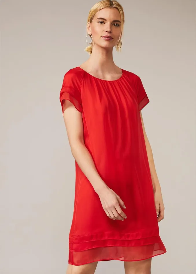 Phase Eight Dresses Freesia Silk Dress Tango Red 8211 Women