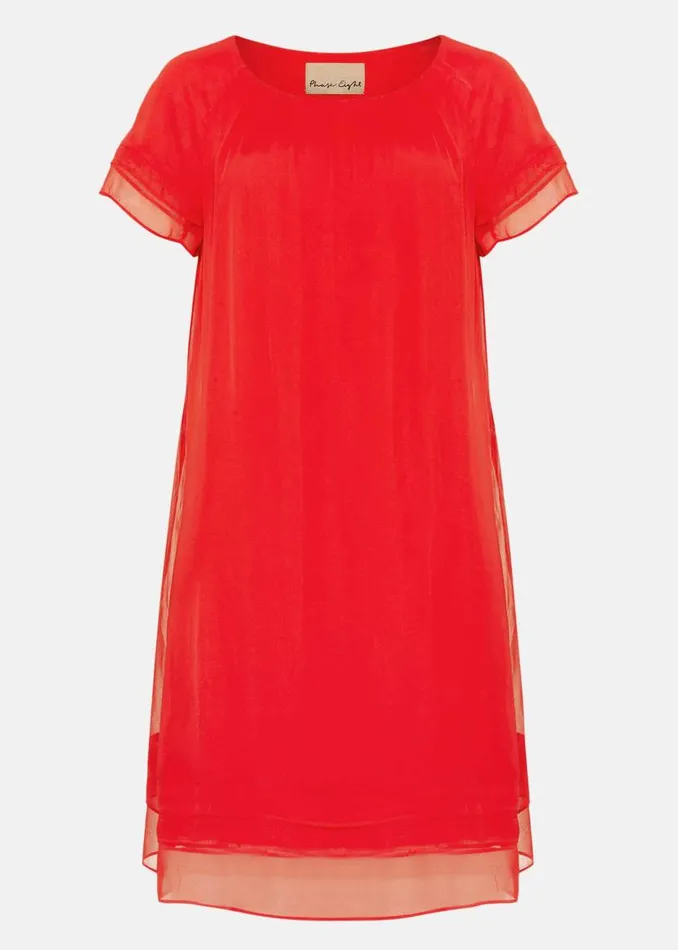 Phase Eight Dresses Freesia Silk Dress Tango Red 8211 Women