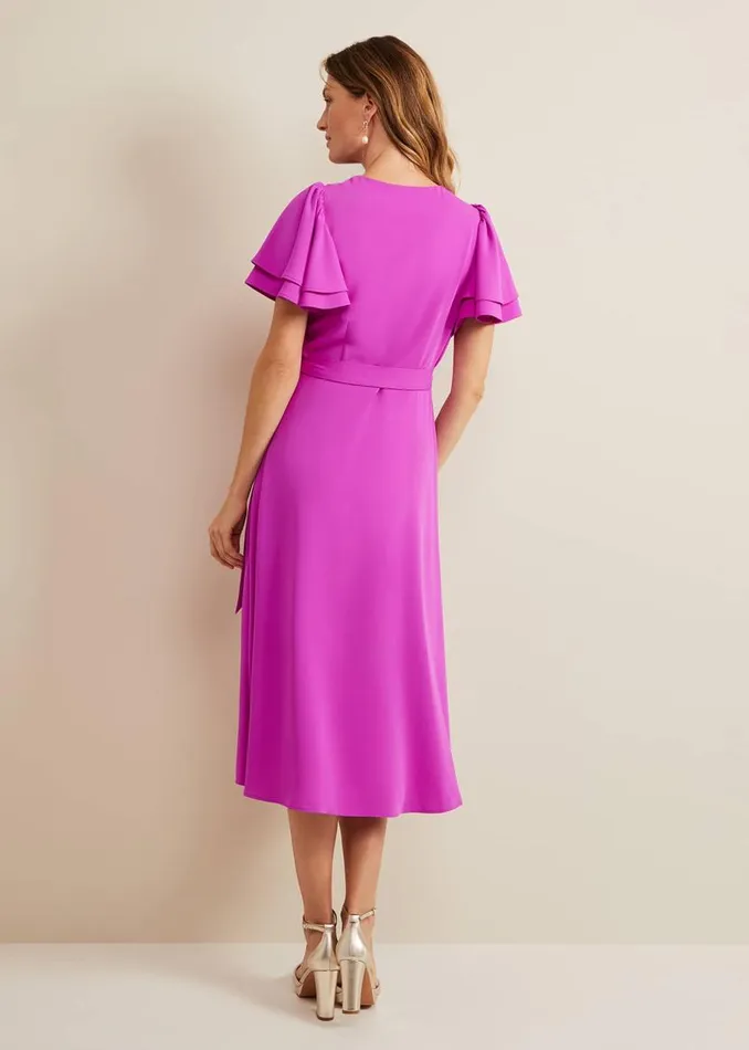 Phase Eight Dresses Gian Magenta Wrap Midi Dress Magenta 8211 Women