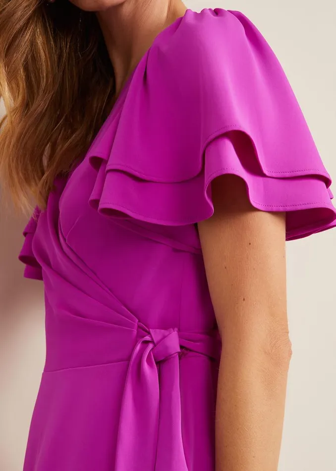 Phase Eight Dresses Gian Magenta Wrap Midi Dress Magenta 8211 Women