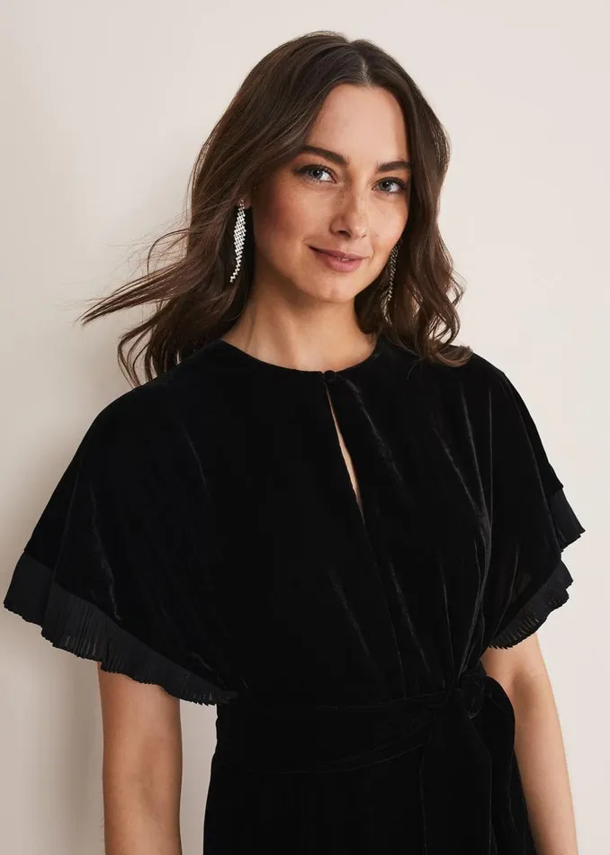 Phase Eight Dresses Gianna Velvet Dress Black 8211 Women