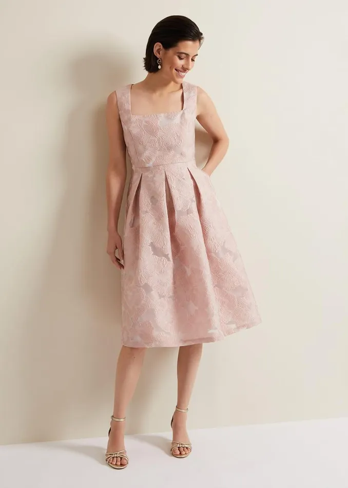 Phase Eight Dresses Jacesta Jacquard Fit And Flare Dress Pale Pink 8211 Women Phase Eight Dresses Jacesta Jacquard Fit And Flare Dress Pale Pink 8211 Women