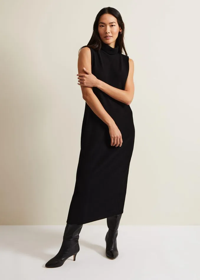 Phase Eight Dresses Jessica Black Jersey Bodycon Midi Dress Black 8211 Women