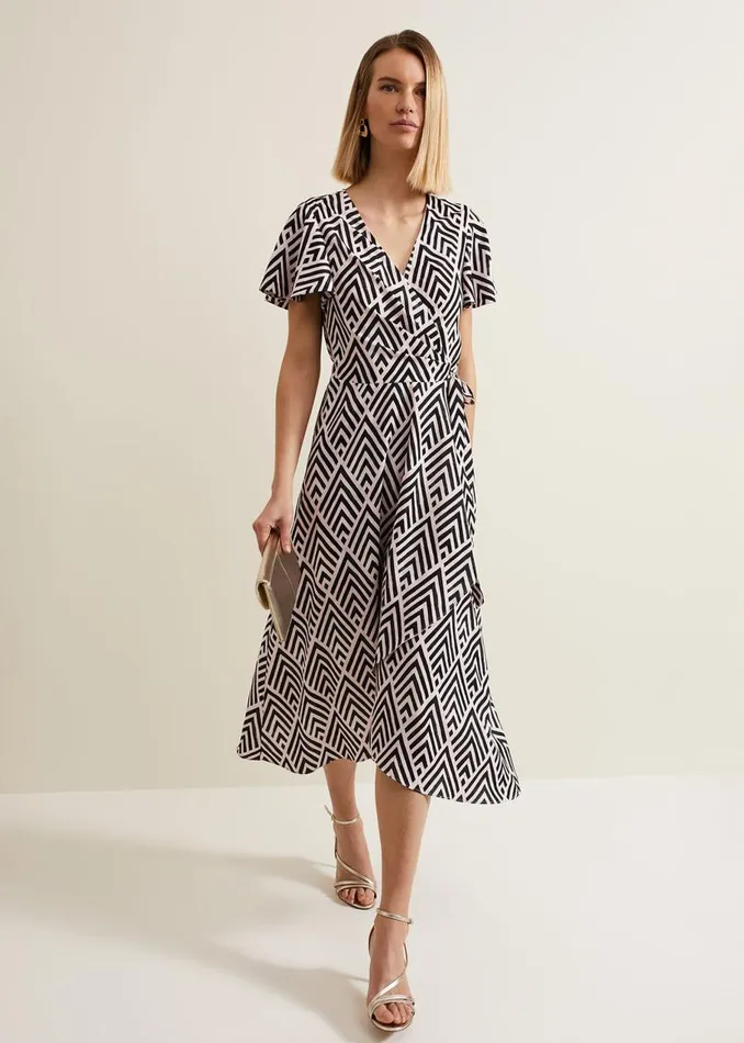 Phase Eight Dresses Julissa Print Wrap Dress Multicoloured 8211 Women