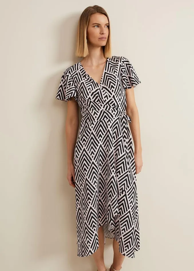Phase Eight Dresses Julissa Print Wrap Dress Multicoloured 8211 Women