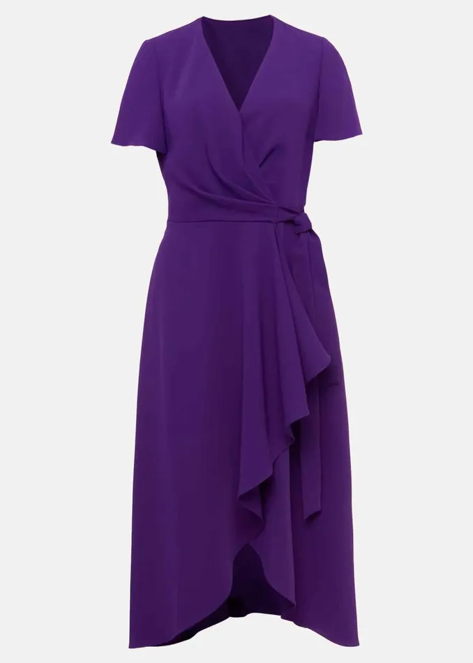Phase Eight Dresses Julissa Ruffle Wrap Midi Dress Violet 8211 Women