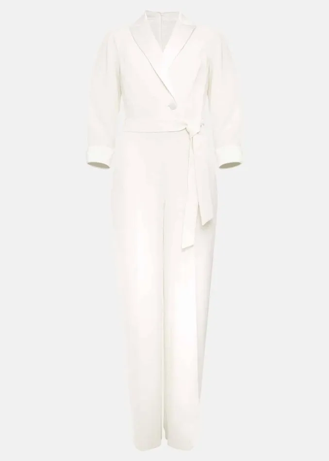 Phase Eight Dresses Kylie Tux Jumpsuit Ivory 8211 Women