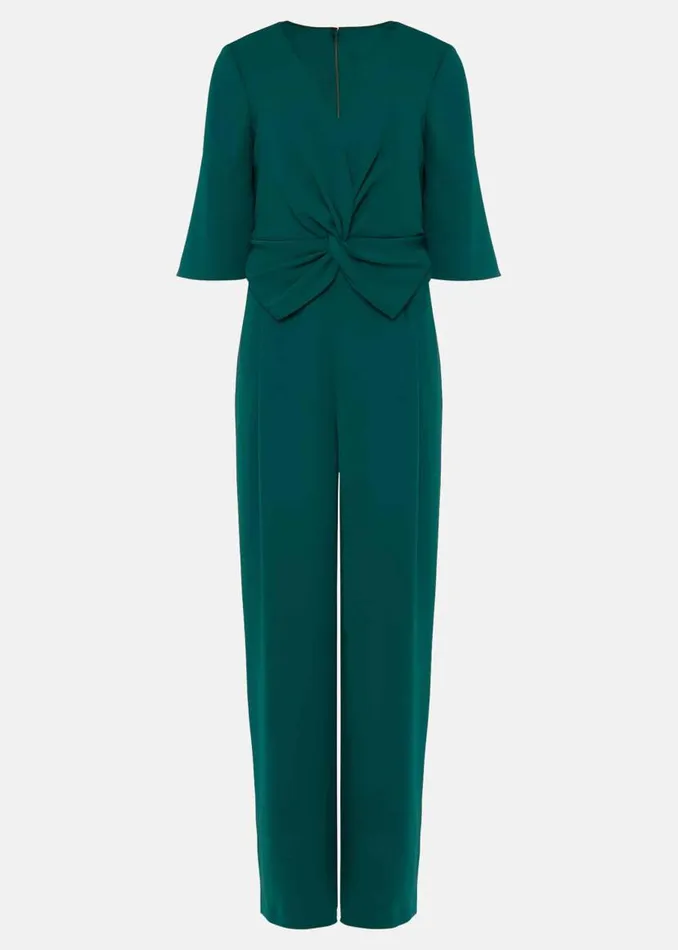 Phase Eight Dresses Layla Bow Jumpsuit Emerald 8211 Women