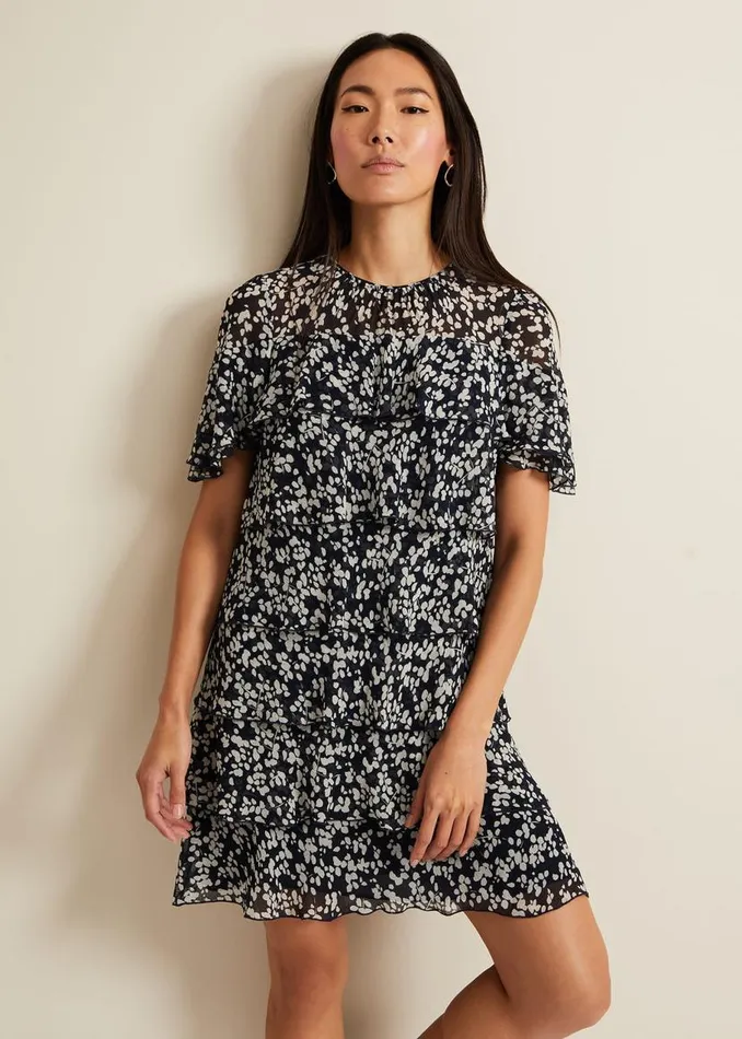 Phase Eight Dresses Maeve Floral Tiered Shift Dress Multicoloured 8211 Women