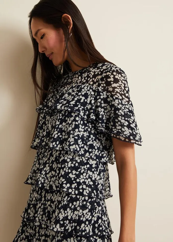 Phase Eight Dresses Maeve Floral Tiered Shift Dress Multicoloured 8211 Women Phase Eight Dresses Maeve Floral Tiered Shift Dress Multicoloured 8211 Women