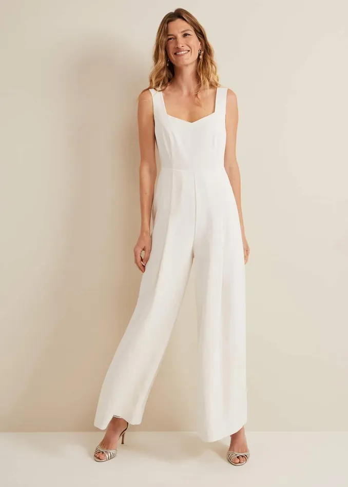 Phase Eight Dresses Mariposa Cream Lace Jumpsuit Cream 8211 Women