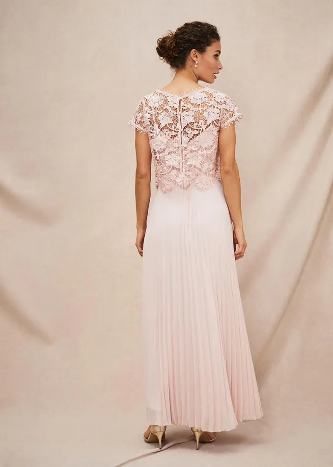 Phase Eight Dresses Michelle Lace Pleated Maxi Dress Antique Rose 8211 Women Phase Eight Dresses Michelle Lace Pleated Maxi Dress Antique Rose 8211 Women