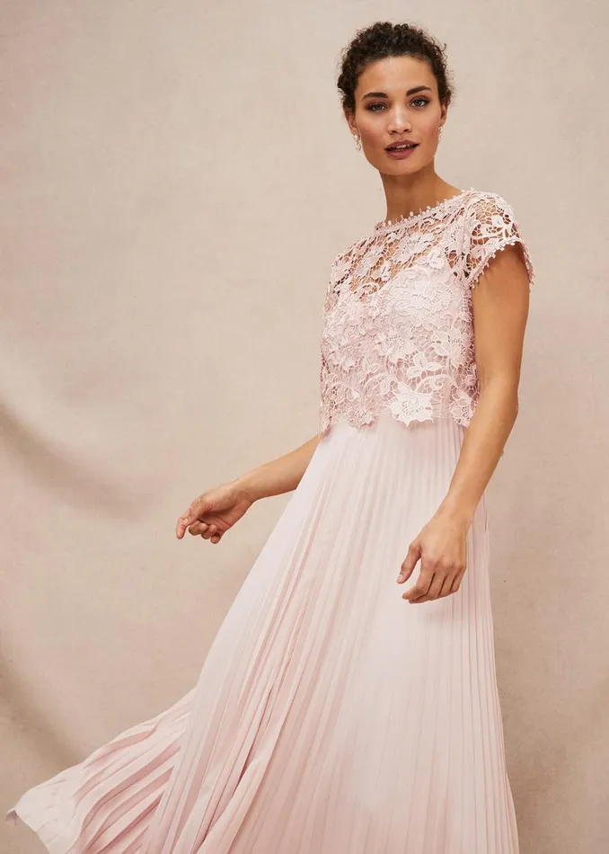 Phase Eight Dresses Michelle Lace Pleated Maxi Dress Antique Rose 8211 Women Phase Eight Dresses Michelle Lace Pleated Maxi Dress Antique Rose 8211 Women