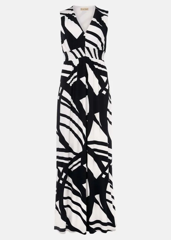Phase Eight Dresses Ostia Abstract Stripe Maxi Dress Navywhite 8211 Women