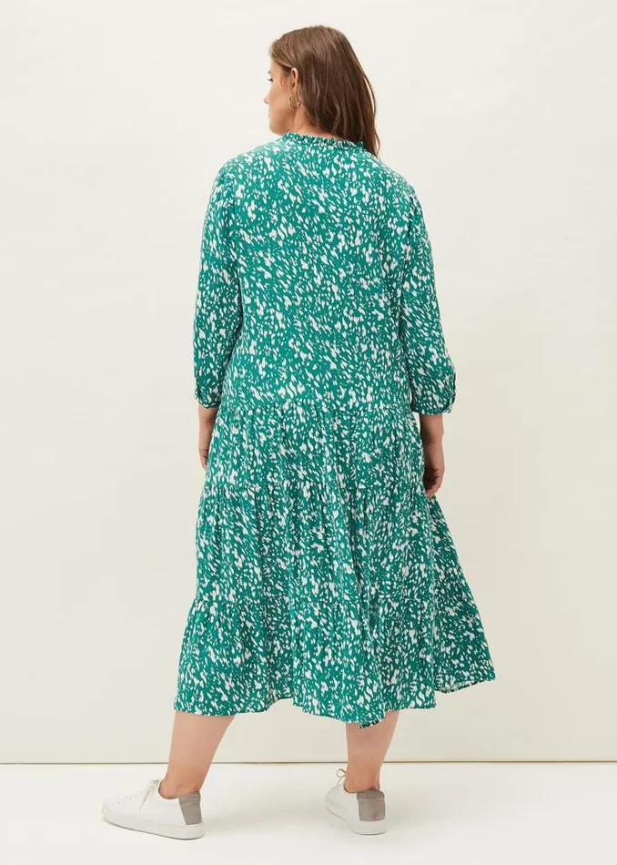 Phase Eight Dresses Penele Abstract Print Midi Dress Green 8211 Women