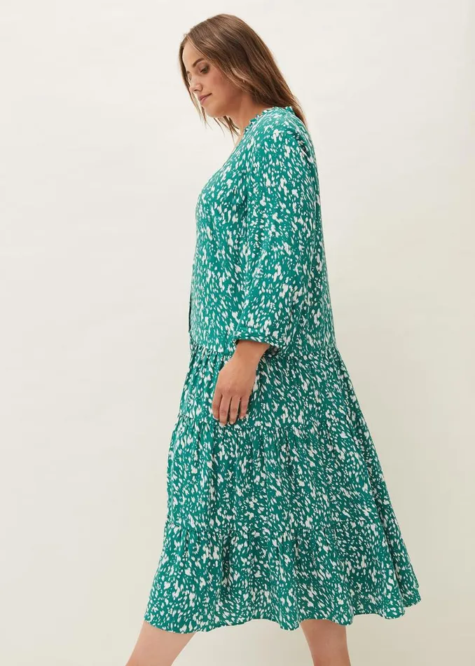 Phase Eight Dresses Penele Abstract Print Midi Dress Green 8211 Women