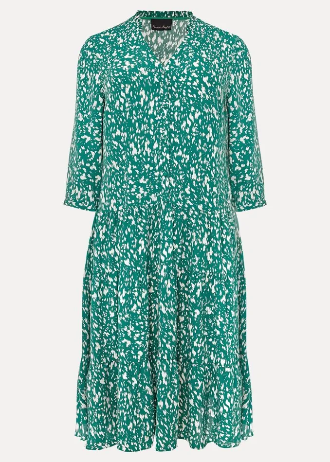 Phase Eight Dresses Penele Abstract Print Midi Dress Green 8211 Women