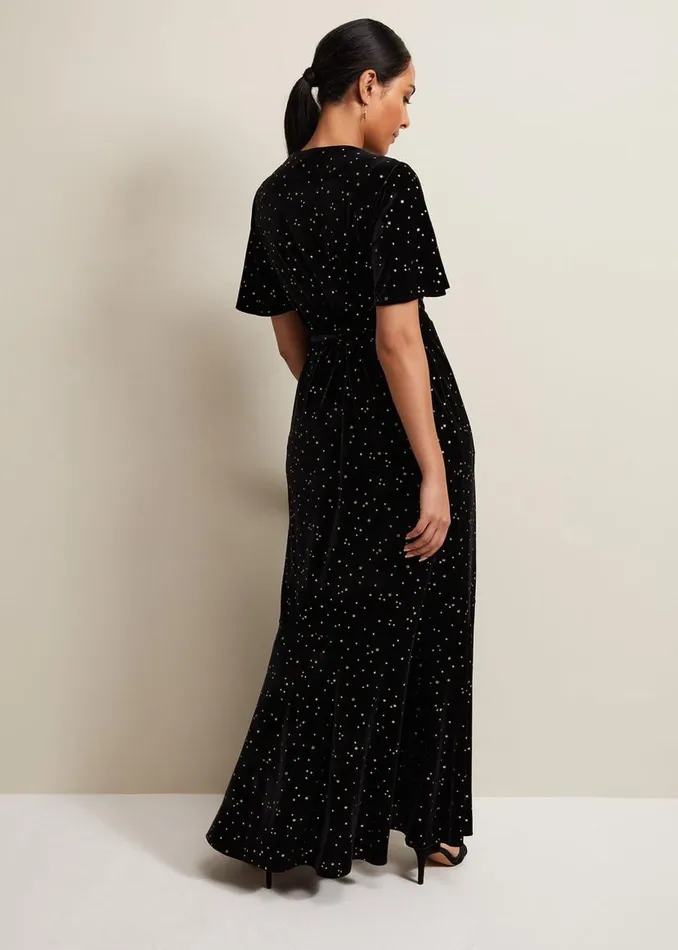 Phase Eight Dresses Petite Holly Velvet Star Wrap Maxi Dress Black 8211 Women Phase Eight Dresses Petite Holly Velvet Star Wrap Maxi Dress Black 8211 Women