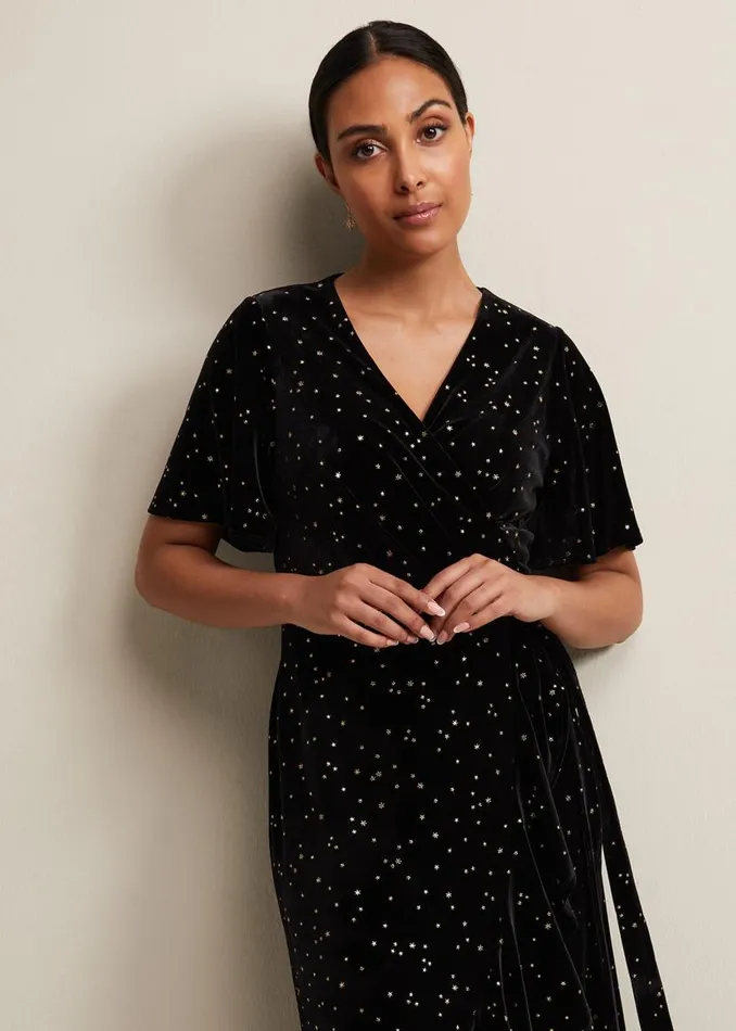 Phase Eight Dresses Petite Holly Velvet Star Wrap Maxi Dress Black 8211 Women Phase Eight Dresses Petite Holly Velvet Star Wrap Maxi Dress Black 8211 Women