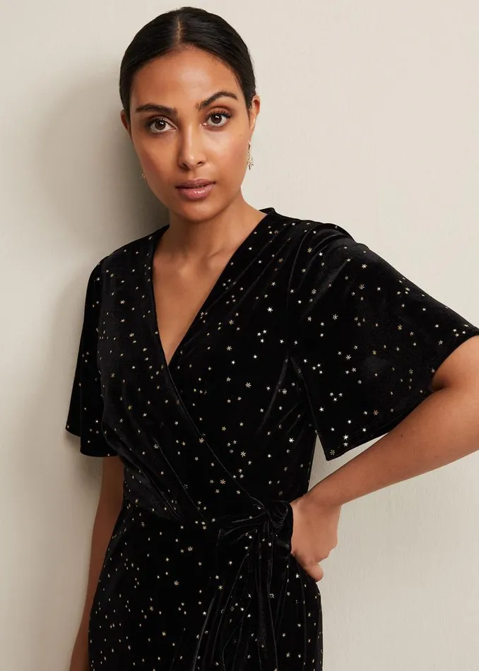 Phase Eight Dresses Petite Holly Velvet Star Wrap Maxi Dress Black 8211 Women Phase Eight Dresses Petite Holly Velvet Star Wrap Maxi Dress Black 8211 Women