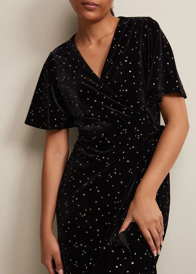 Phase Eight Dresses Petite Holly Velvet Star Wrap Maxi Dress Black 8211 Women Phase Eight Dresses Petite Holly Velvet Star Wrap Maxi Dress Black 8211 Women