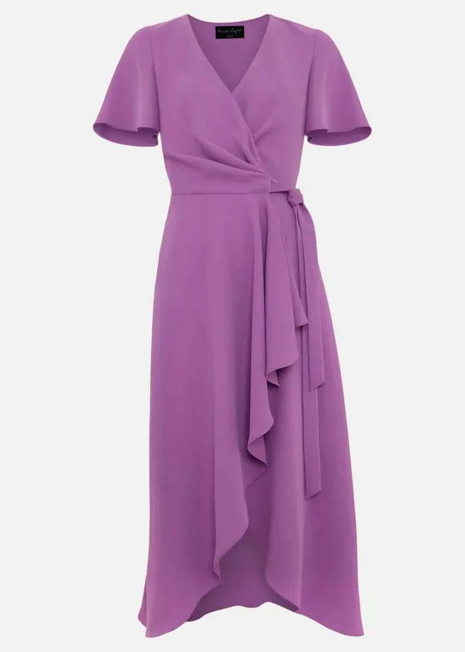 Phase Eight Dresses Petite Julissa Frill Wrap Dress Purple 8211 Women