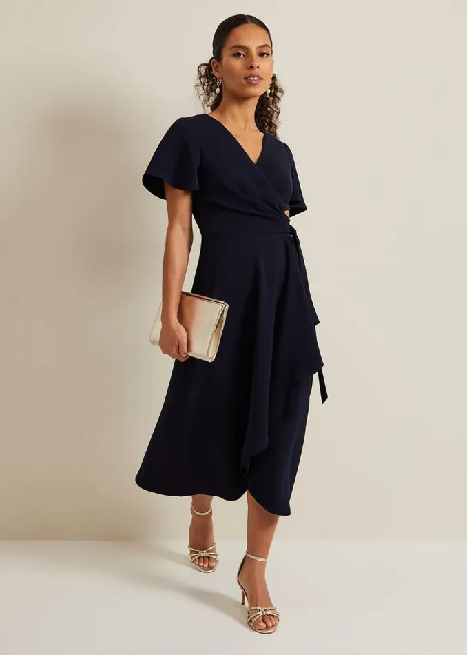 Phase Eight Dresses Petite Julissa Wrap Dress Navy 8211 Women
