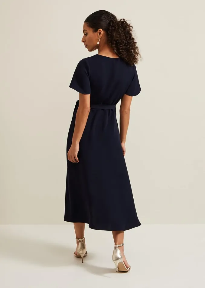Phase Eight Dresses Petite Julissa Wrap Dress Navy 8211 Women