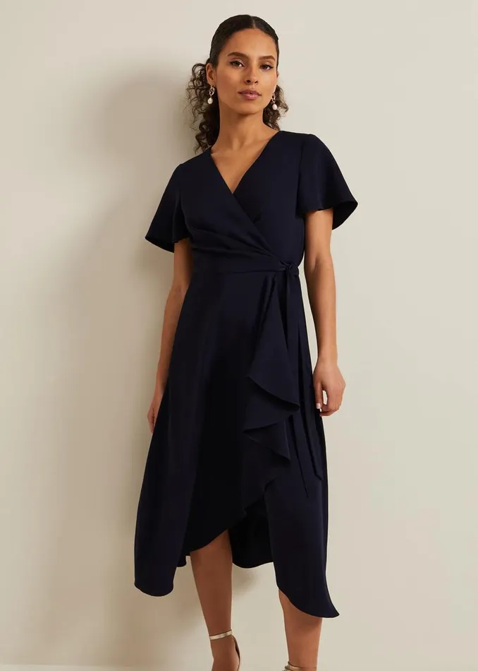 Phase Eight Dresses Petite Julissa Wrap Dress Navy 8211 Women