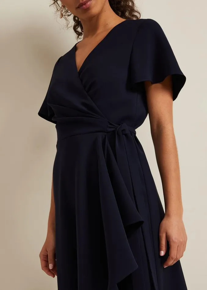 Phase Eight Dresses Petite Julissa Wrap Dress Navy 8211 Women