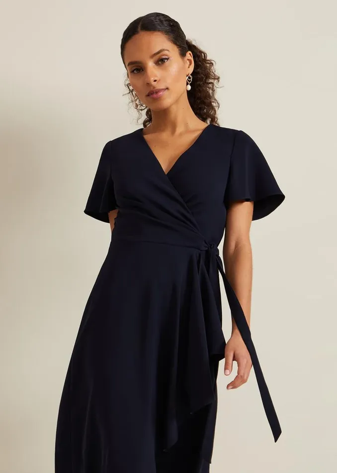 Phase Eight Dresses Petite Julissa Wrap Dress Navy 8211 Women
