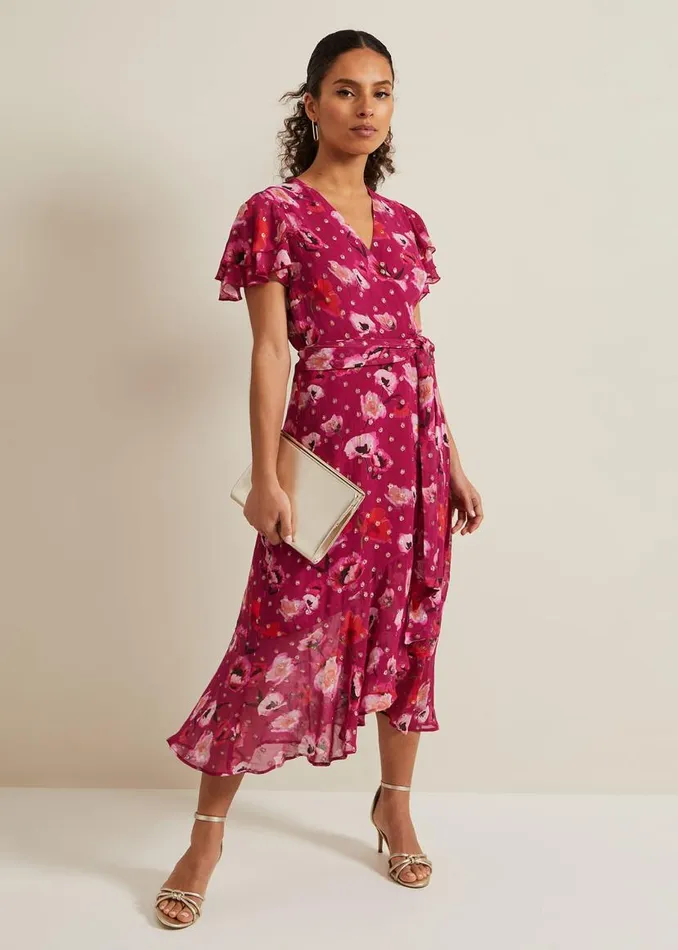 Phase Eight Dresses Petite Nadine Ruffle Print Dress Multicoloured 8211 Women Phase Eight Dresses Petite Nadine Ruffle Print Dress Multicoloured 8211 Women