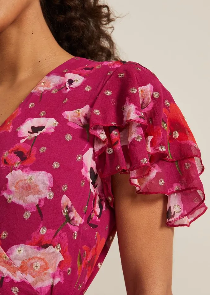 Phase Eight Dresses Petite Nadine Ruffle Print Dress Multicoloured 8211 Women Phase Eight Dresses Petite Nadine Ruffle Print Dress Multicoloured 8211 Women