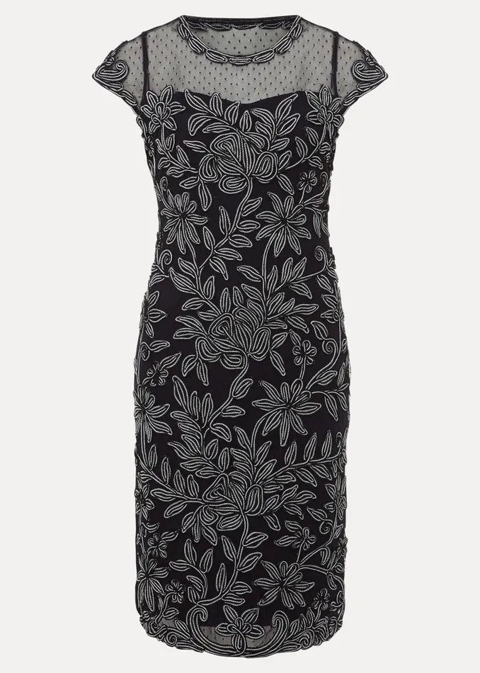 Phase Eight Dresses Petite Zila Tapework Dress Navyivory 8211 Women