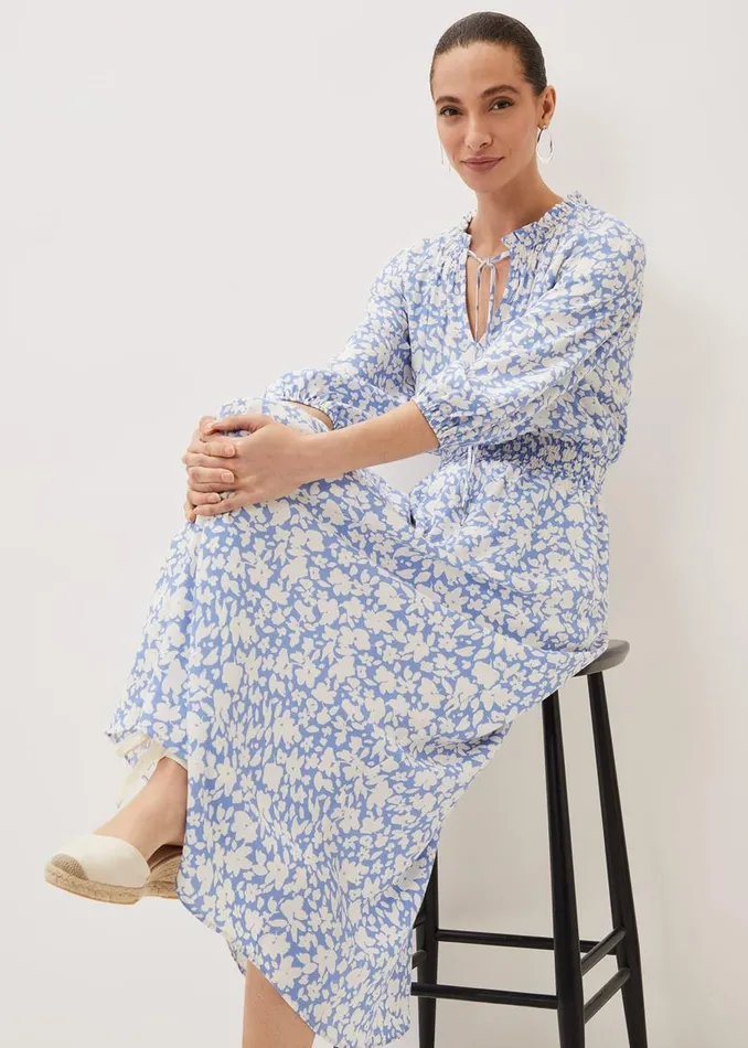 Phase Eight Dresses Phillipa Floral Midaxi Dress Powder Blueivory 8211 Women Phase Eight Dresses Phillipa Floral Midaxi Dress Powder Blueivory 8211 Women