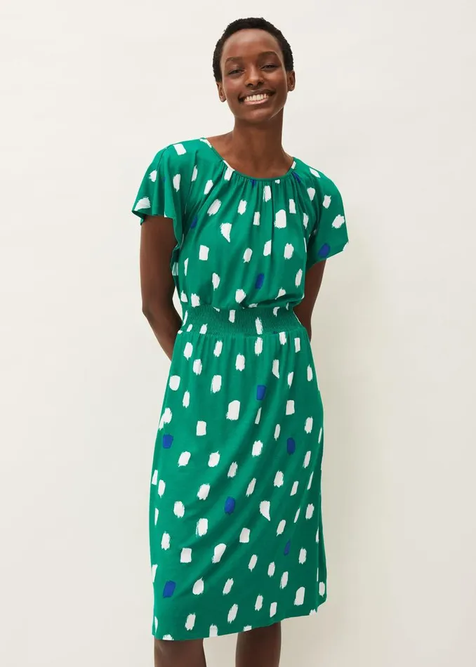 Phase Eight Dresses Pia Spot Dress Green 8211 Women