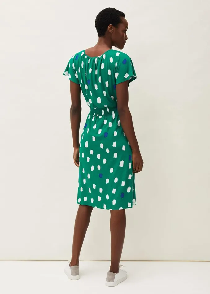 Phase Eight Dresses Pia Spot Dress Green 8211 Women