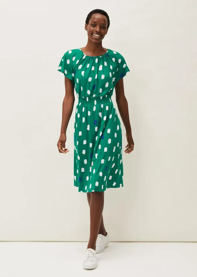 Phase Eight Dresses Pia Spot Dress Green 8211 Women