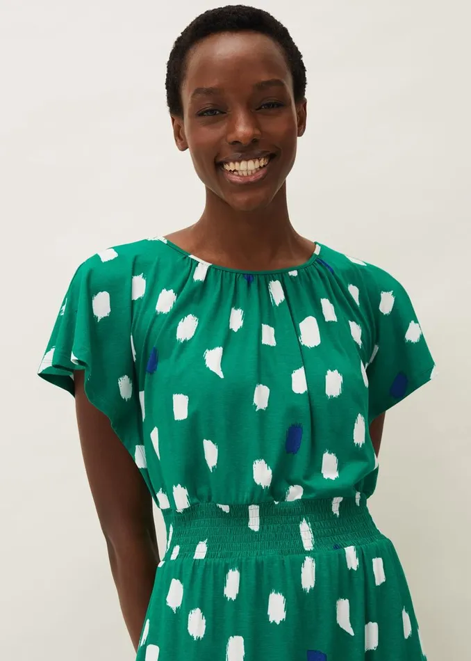 Phase Eight Dresses Pia Spot Dress Green 8211 Women