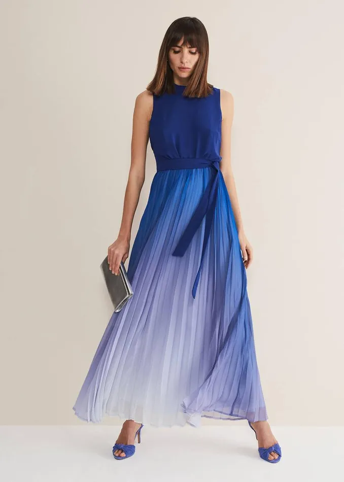 Phase Eight Dresses Piper Ombre Maxi Dress Blues 8211 Women