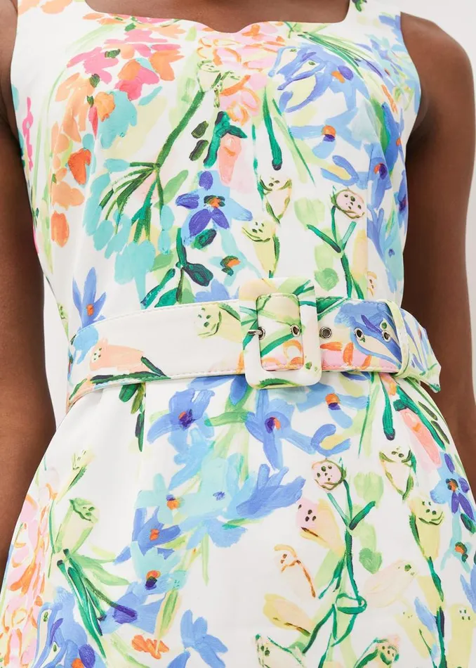 Phase Eight Dresses Serina Floral Midi Dress Ivory Multi 8211 Women