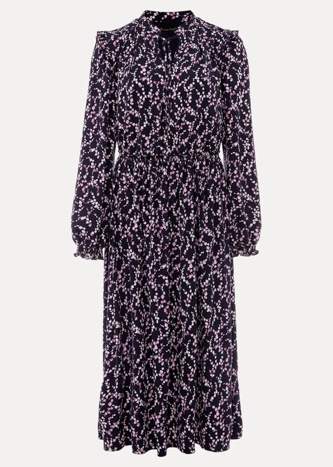 Phase Eight Dresses Shay Floral Midi Dress Purplepink 8211 Women